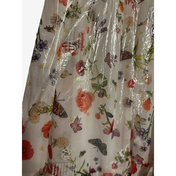 Ieena For Mac Duggal Floral Print Halter Dress Size 2 White Multicolor - Picture 6 of 10